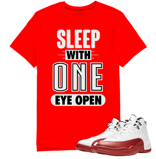 Jordan 12 Cherry open red tee-Lacing Up