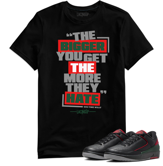 Jordan 2 low Christmas black tee-Lacing Up