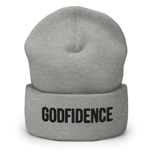 Godfidence grey beanie