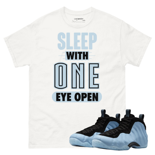 Air Foamposite one psychic eye open white t-shirt