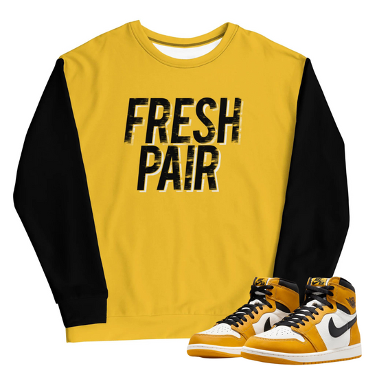 Jordan 1 & 6 Yellow Ochre Fresh pair Unisex Sweatshirt