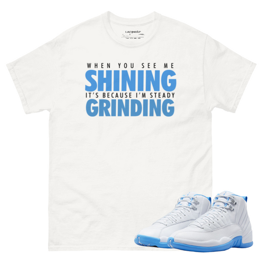 Jordan 12 Melo Shining Tee – White Sneaker Match Shirt