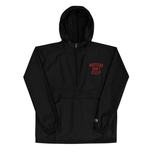 Hustlers don't sleep Embroidered Champion Packable Jacket