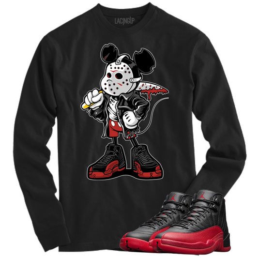 Mickey Mask Long Sleeve Tee for Jordan 12 Flu Game