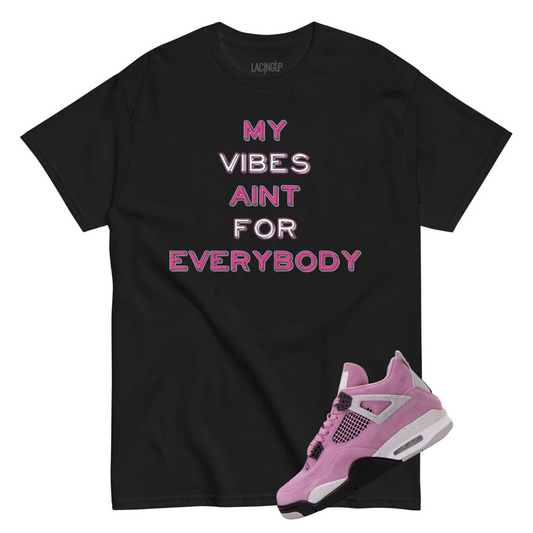 Jordan 4 Orchid Vibes Black tee