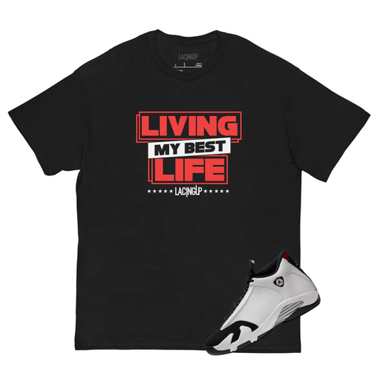 Jordan 14 Black toe best life black tee