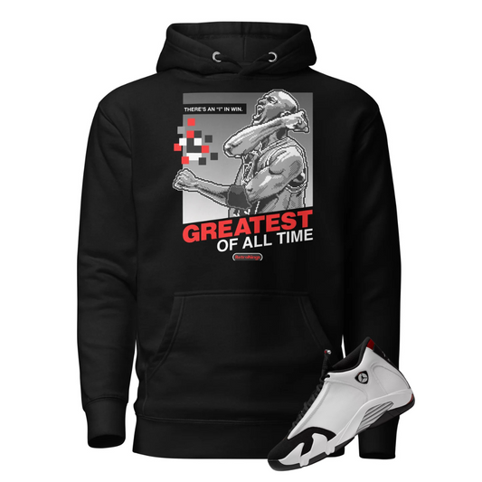Jordan 14 Black toe Goat black Hoodie