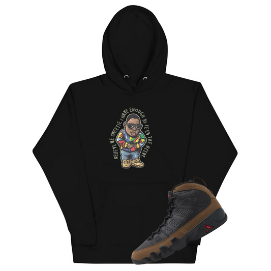 Jordan 9 Olive needy black Hoodie