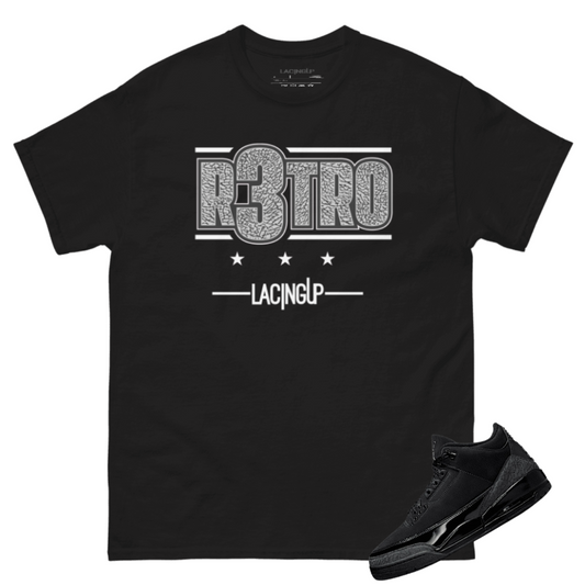 Jordan 3 Black Cat r3tro black tee