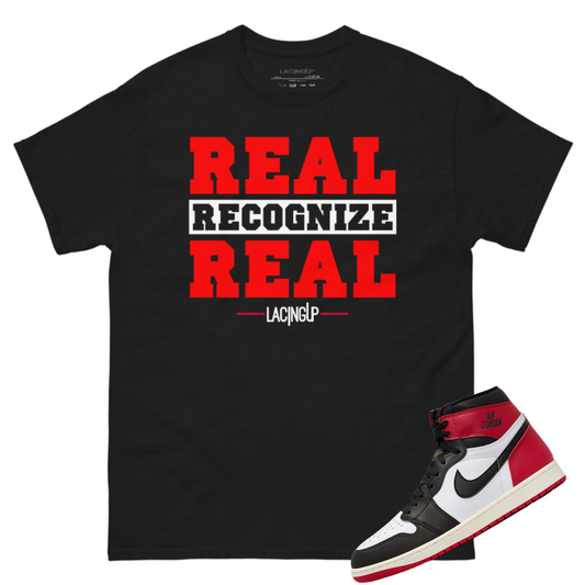Jordan 1 Reimagined Black toe real black tee