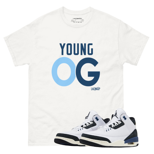 Jordan 3 a maniere young og white t-shirt