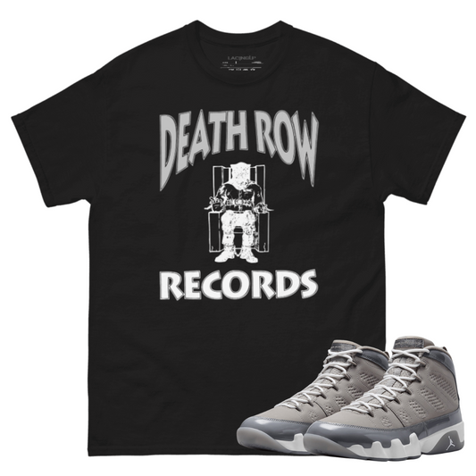 Jordan 9 Cool Grey Da Row black t-shirt