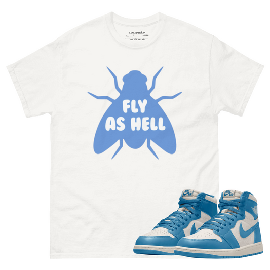 Jordan 1 UNC OG Reimagined fly white tee