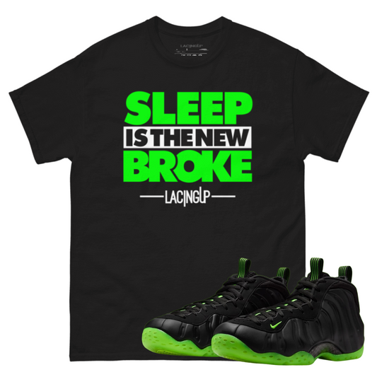 Air Foamposite One Black volt broke black tee