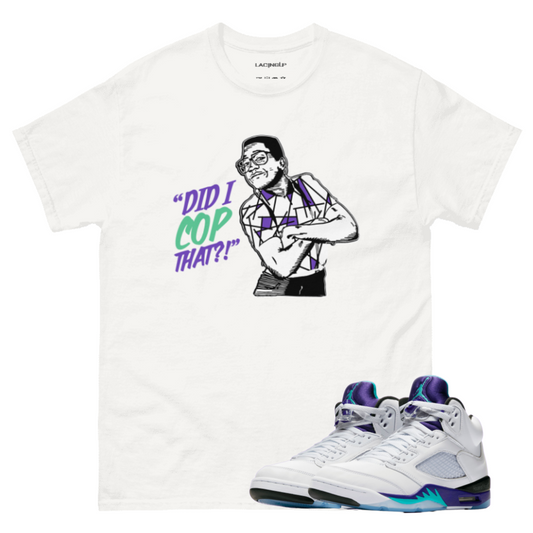 Jordan 5 Grape cop that white t-shirt