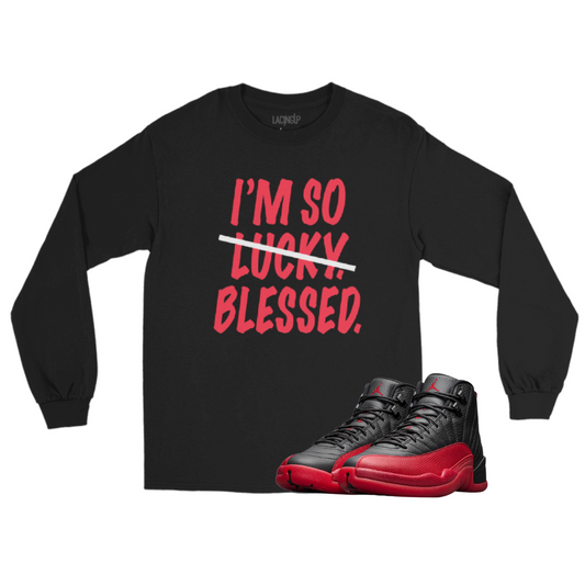 Blessed Long Sleeve Tee for Jordan 12 Flu Game Match