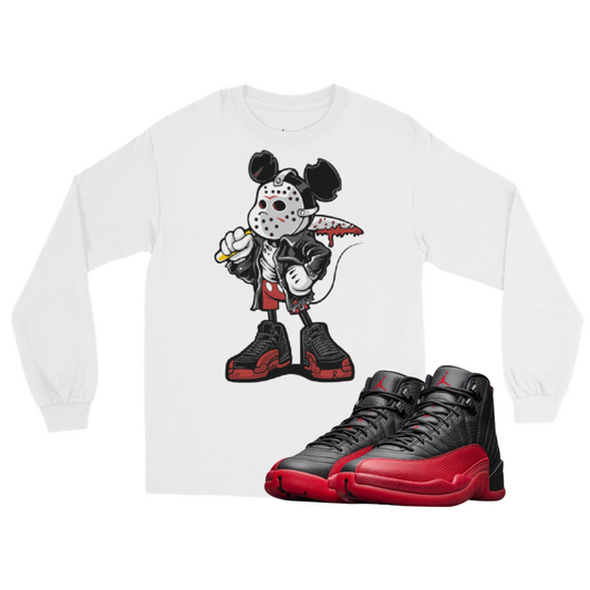 Buy Mickey Mask White Tee for Jordan 12 Flu Game Fans
