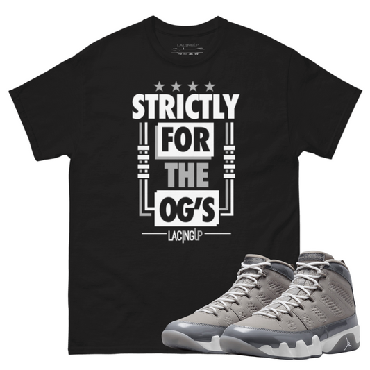 Jordan 9 Cool Grey OGs black t-shirt