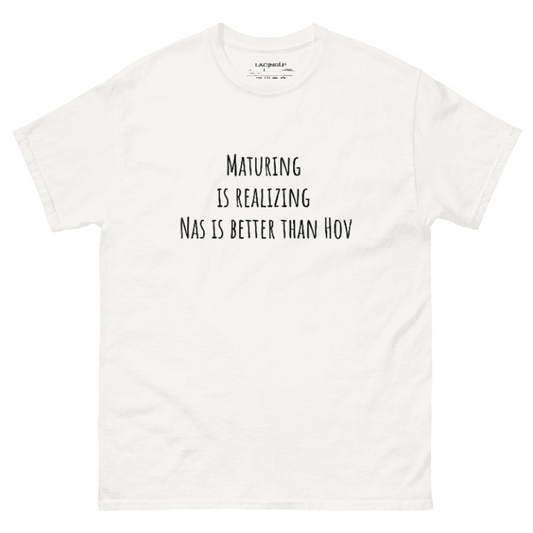 nas better than hov white tee