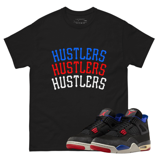 Jordan 4 Rare Air hustlers black tee