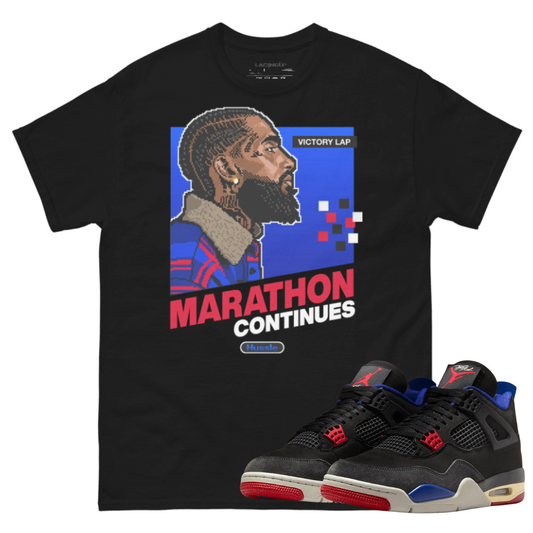 Jordan 4 rare air marathon continues black tee