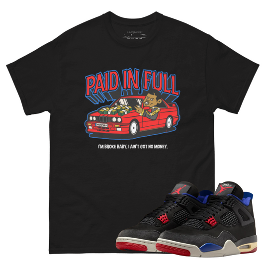 Jordan 4 Rare air paid in full black tee