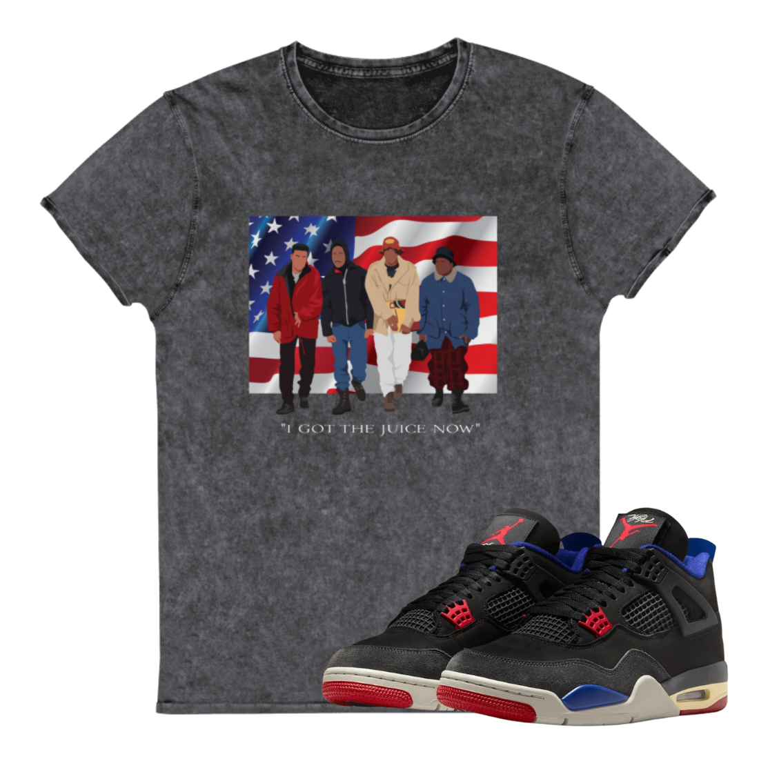 Jordan 4 Rare Air juice denim tee