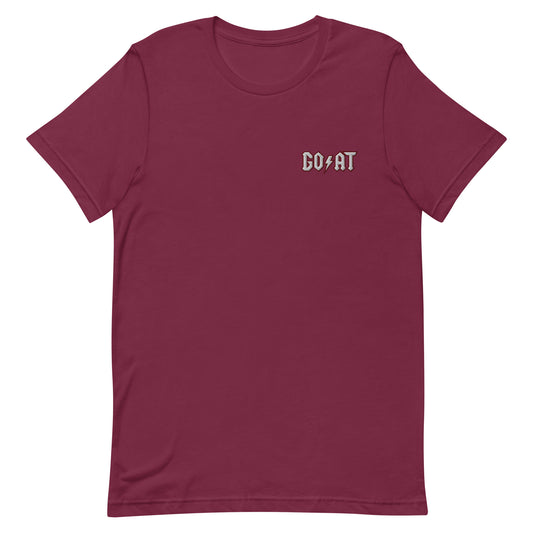 Goat embroider Jordan 5 Burgundy Unisex t-shirt