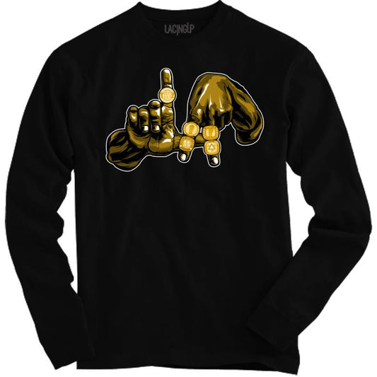 5 rings L.A black Long sleeve-Lacing Up - SneakerOutfits