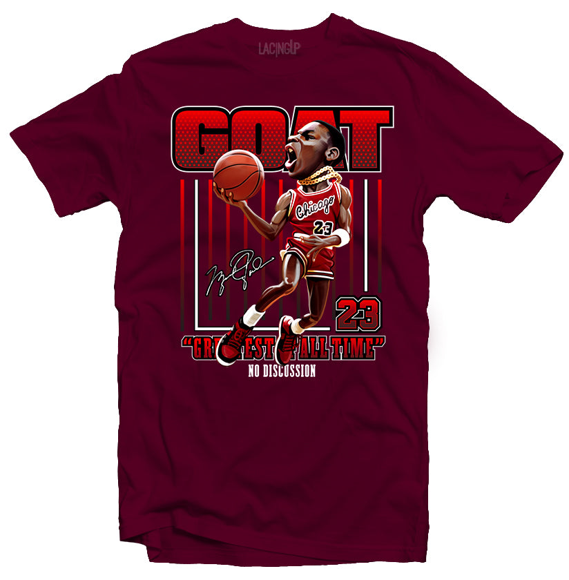 GOAT Jordan Maroon Tee - SneakerOutfits