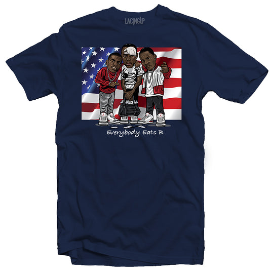 Everybody Eats B Navy Blue Tee - SneakerOutfits