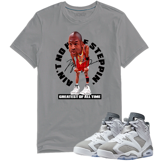 Jordan 6 Cool Grey Half steppin grey tee-Lacing Up