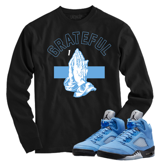 Jordan 5 Unc Grateful black long sleeve-Lacing Up