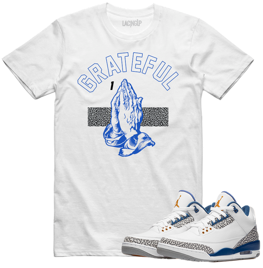 Jordan 3 wizard grateful white tee-Lacing Up