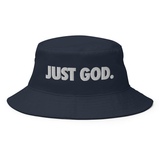 Just God Navy Bucket Hat