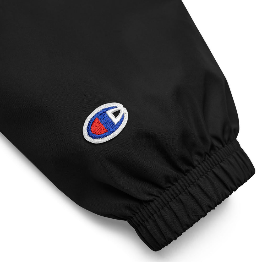 Lacing up X Champion Embroidered  Packable Jacket - SneakerOutfits