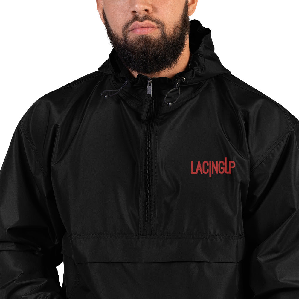 Lacing up X Champion Embroidered  Packable Jacket - SneakerOutfits