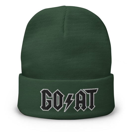 Goat Embroidered Beanie - SneakerOutfits