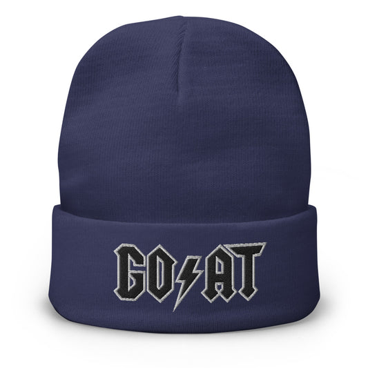 Goat Embroidered Beanie - SneakerOutfits