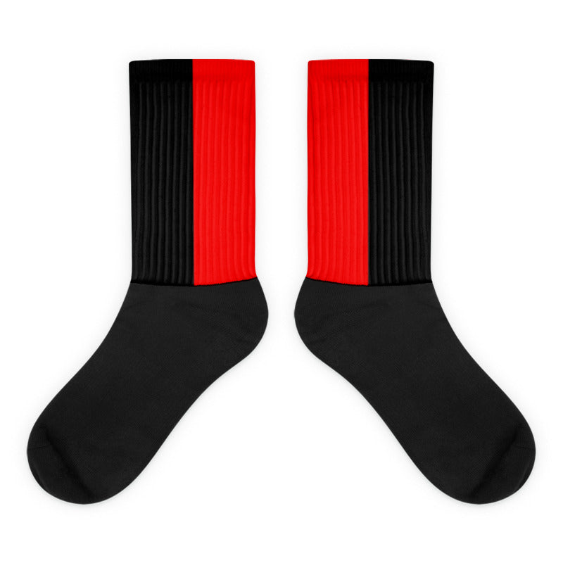 Jordan Bred custom socks - SneakerOutfits
