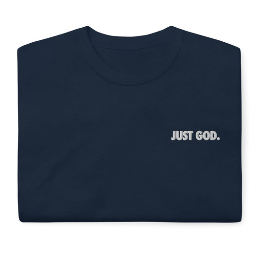 Just God Navy tee