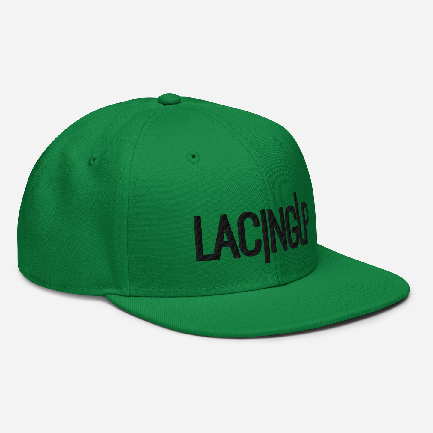 Lacing Up Green Snapback Hat