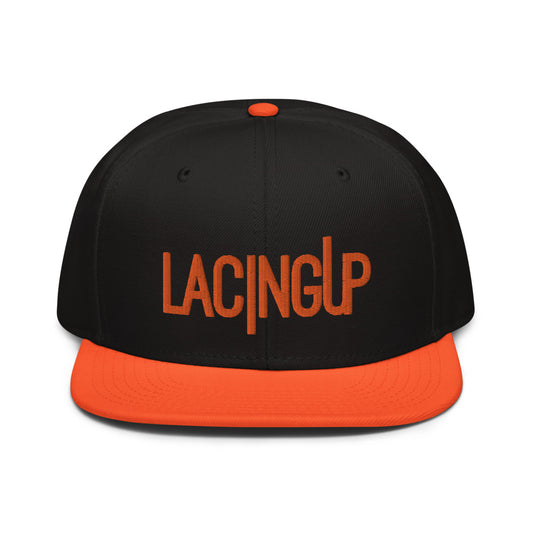 Lacing Up Logo Snapback Hat - SneakerOutfits