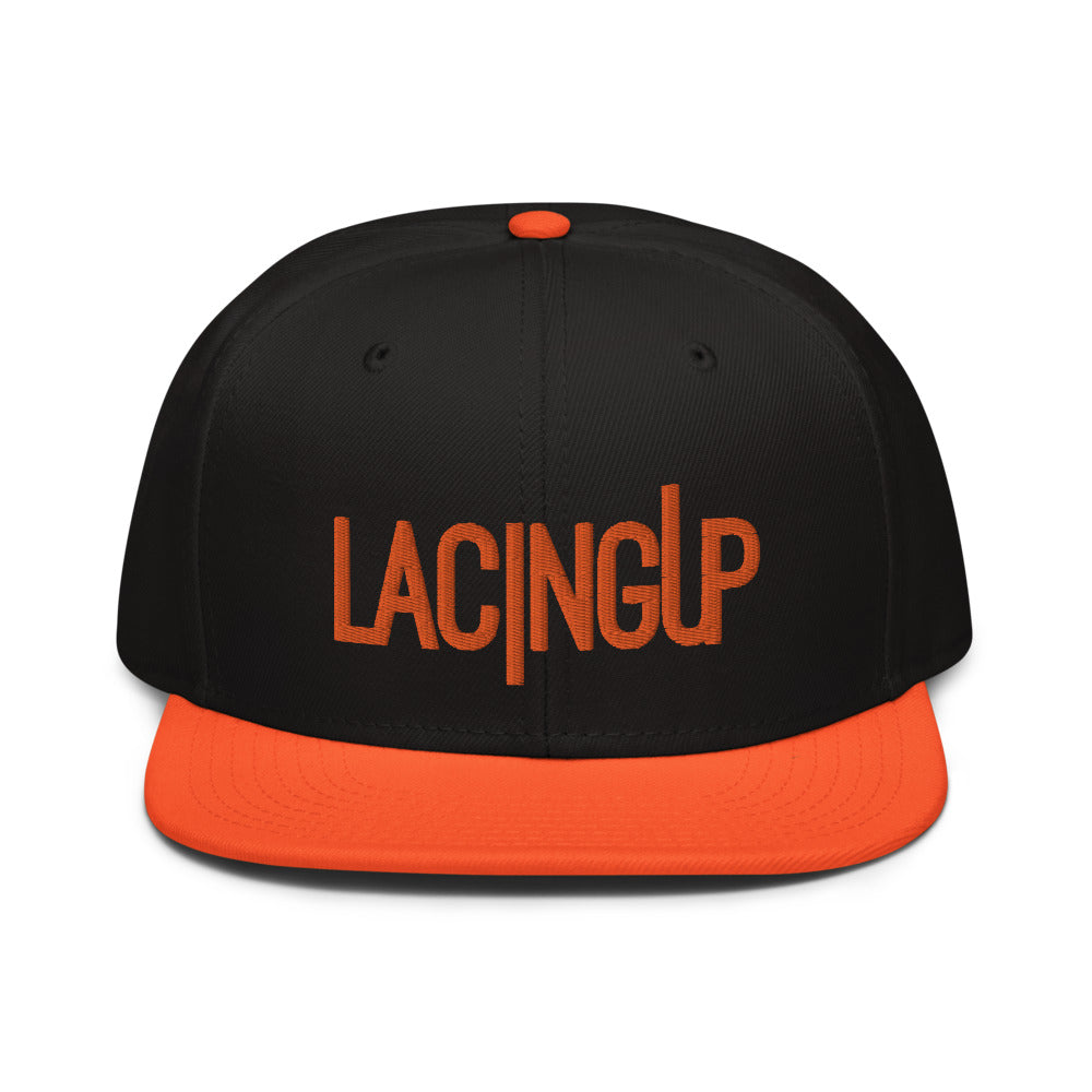 Lacing Up Logo Snapback Hat - SneakerOutfits