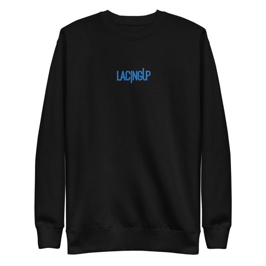 Lacing Up Black/Teal Fleece Pullover - SneakerOutfits